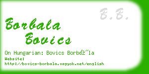 borbala bovics business card